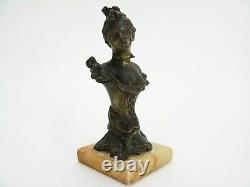 Buste de jeune femme, bronze, art nouveau