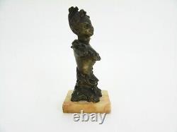 Buste de jeune femme, bronze, art nouveau