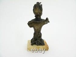 Buste de jeune femme, bronze, art nouveau