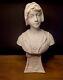 Buste Femme Art Nouveau Biscuit De Porcelaine Blanc Villenauxe La Grande