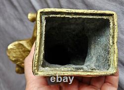 Buste régule Re-patiné en doré Femme art nouveau SALAMBO signé Franz IFFLAND