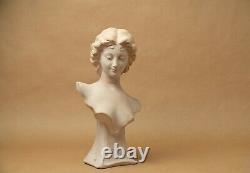 Buste statuette buste terre cuite ancien femme style art nouveau 1900 Le Guluche