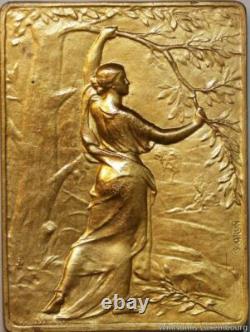 CC117 Rare Plaque Epreuve Uniface Art Nouveau Femme 1890's AU Make offer