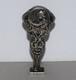 Cachet Art Nouveau En Argent Décor Floral Et Femme Sceau Pour Cire