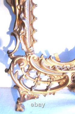 Cadre bronze Art Nouveau style Louis XV sculpté Femme enfant rinceaux acanthes