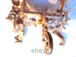 Cadre bronze Art Nouveau style Louis XV sculpté Femme enfant rinceaux acanthes