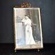 Cadre Porte-photo Noeud Laiton + Verre Biseauté Photographie Femme Art Nouveau