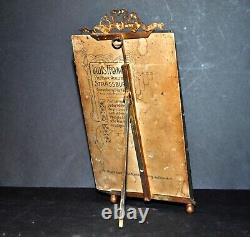 Cadre porte-photo NOEUD laiton + verre biseauté Photographie femme Art Nouveau