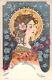 Carte Postale Ancienne Cpa 1900 Art Nouveau, Femme Gaufrée, Litho Alphonse Mucha