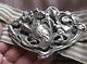 Ceinture Art Nouveau Vers 1900 Boucle Métal Argenté Femme Fleur & Fleurs D' Iris