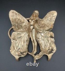 Charles Korschann Femme Papillon bronze art nouveau