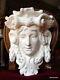 Coincé Beau Grand Art Nouveau 105-658 Tête De Femme Table Console Couronnement