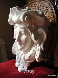 Coincé Beau Grand Art Nouveau 105-658 Tête de Femme Table Console Couronnement