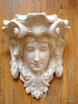 Coincé Beau Grand Art Nouveau 105-658 Tête de Femme Table Console Couronnement