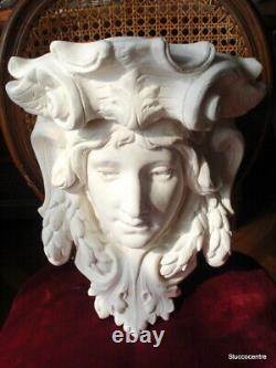 Coincé Beau Grand Art Nouveau 105-658 Tête de Femme Table Console Couronnement