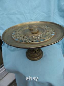 Coupe ancienne centre de table Bronze XIXe effigie tete de femme art nouveau