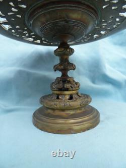 Coupe ancienne centre de table Bronze XIXe effigie tete de femme art nouveau