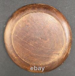 Coupelle Ancienne Bois Tableau Art Nouveau Portrait Femme Rousse Bandeau 1900