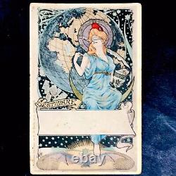 Cpa Collection Des Cent N°10 Illustration Femme Art Nouveau Grégoire / Mucha