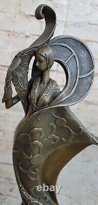Créateur Bronze Un 1920 Style Art Nouveau de Luxe Proper Femme Sculpture Solde