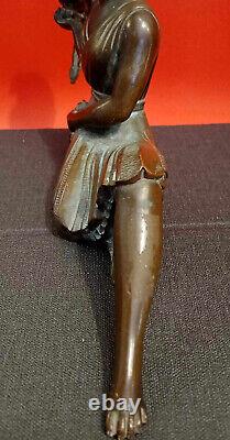 D'après Chiparus sujet en bronze la Femme au perroquet époque Art Nouveau