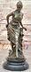 Décoratif Bronze Femme Statue Moreau Style Art Nouveau Fille Maison Accent Deal