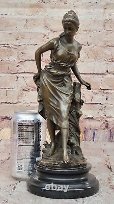 Décoratif Bronze Femme Statue Moreau Style Art Nouveau Fille Maison Accent Deal