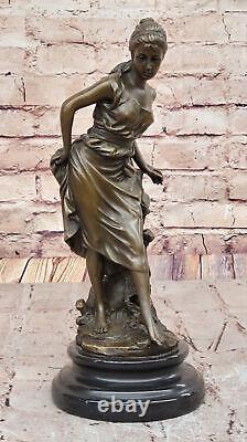 Décoratif Bronze Femme Statue Moreau Style Art Nouveau Fille Maison Accent Deal