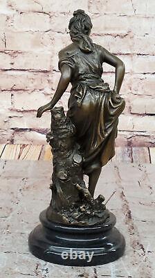 Décoratif Bronze Femme Statue Moreau Style Art Nouveau Fille Maison Accent Deal