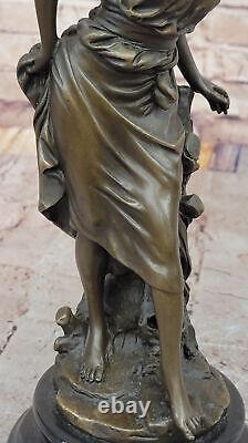 Décoratif Bronze Femme Statue Moreau Style Art Nouveau Fille Maison Accent Deal
