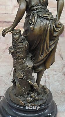 Décoratif Bronze Femme Statue Moreau Style Art Nouveau Fille Maison Accent Deal