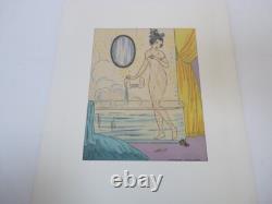 Dessin Aquarelle Femme Maggy Monier Art Nouveau (21076)