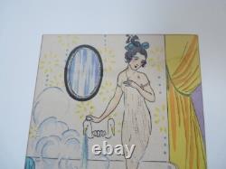 Dessin Aquarelle Femme Maggy Monier Art Nouveau (21076)