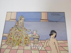 Dessin Aquarelle Femmes Maggy Monier Art Nouveau (21077)