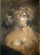 Dessin-art Nouveau-portrait-jeune Femme-charles Auguste Edelmann-visage-fusain
