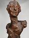 Emile Guillemin Superbe Buste Jeune Femme Terre Cuite Fin Xixè 1900 Art Nouveau
