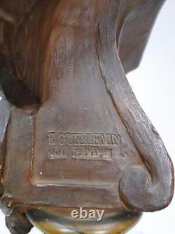 EMILE GUILLEMIN SUPERBE BUSTE JEUNE FEMME TERRE CUITE FIN XIXè 1900 ART NOUVEAU