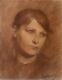 Ecole Tchèque Ou Autrichienne, Portrait De Femme, Dessin, Art Nouveau, 1904