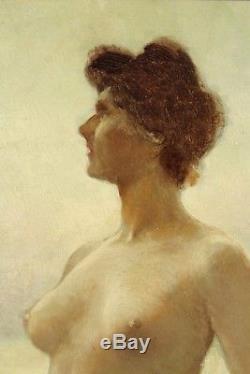 Edouard ZIER, femme nue, tableau, peinture, érotique, Art Nouveau, France