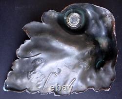 Elégant encrier Art nouveau femme feuille Old fine Jugendstil inkwell leaf woman