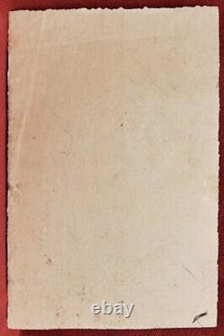 Elen GUYON dessin sanguine fusain portrait jeune femme Art Nouveau 1900 tableau