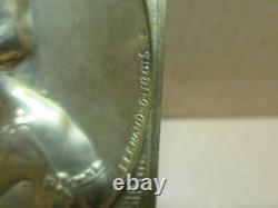 Emile FERNAND DUBOIS (1869-1952) vide poche bronze femme aux dominos ART NOUVEAU