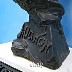 Emmanuel Villanis MIGNON 1896 SALON Buste Art Nouveau Bronze Femme Artiste Fr