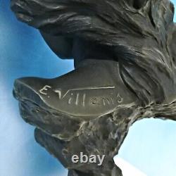 Emmanuel Villanis MIGNON 1896 SALON Buste Art Nouveau Bronze Femme Artiste Fr