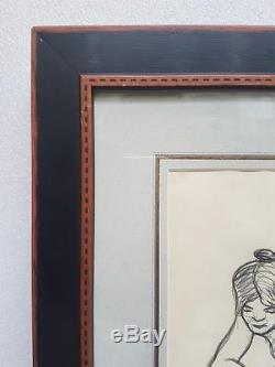 Étude de Femme Nue Par Ruppert Carabin, Art Nouveau-crayon noir ou fusain