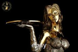 FINE ARTS Wohnkultur Bronze Sculpture Figure Angelina Statue Erotique Lifesize