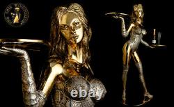 FINE ARTS Wohnkultur Bronze Sculpture Figure Angelina Statue Erotique Lifesize