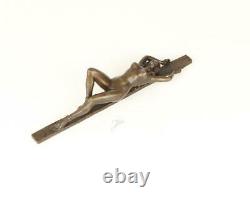 Figure En Bronze Sculpture Statue Presse-Papier Femme Nue Érotique Style Art Déc