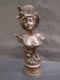 Figurine Femme Art Nouveau Bronze Patine Brune Hauteur 28 Cms Jugendstil 3 Kgs