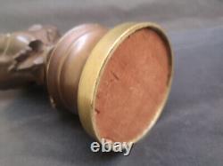 Figurine femme art nouveau bronze patine brune hauteur 28 cms jugendstil 3 kgs